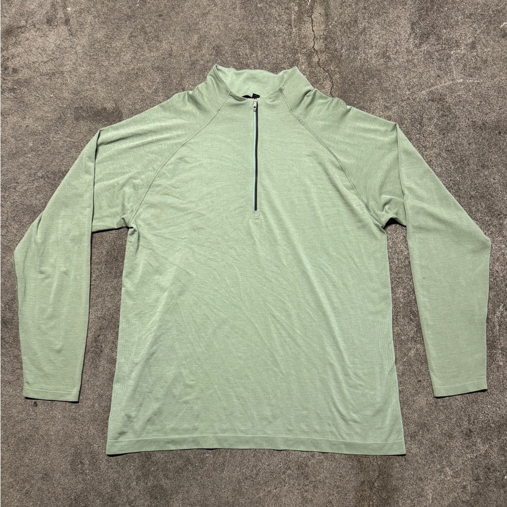 Lululemon Athletica Mint Green Quarter-Zip Top